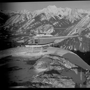 Cover image of Jim Davies landing on top Sulphur Mt. Feb 6th 76